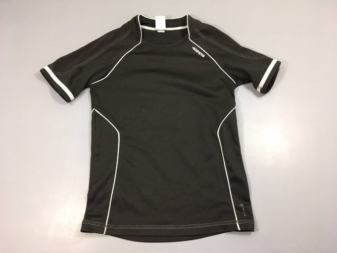 T-shirt m.c de sport noir Kipsta, moins cher chez Petit Kiwi