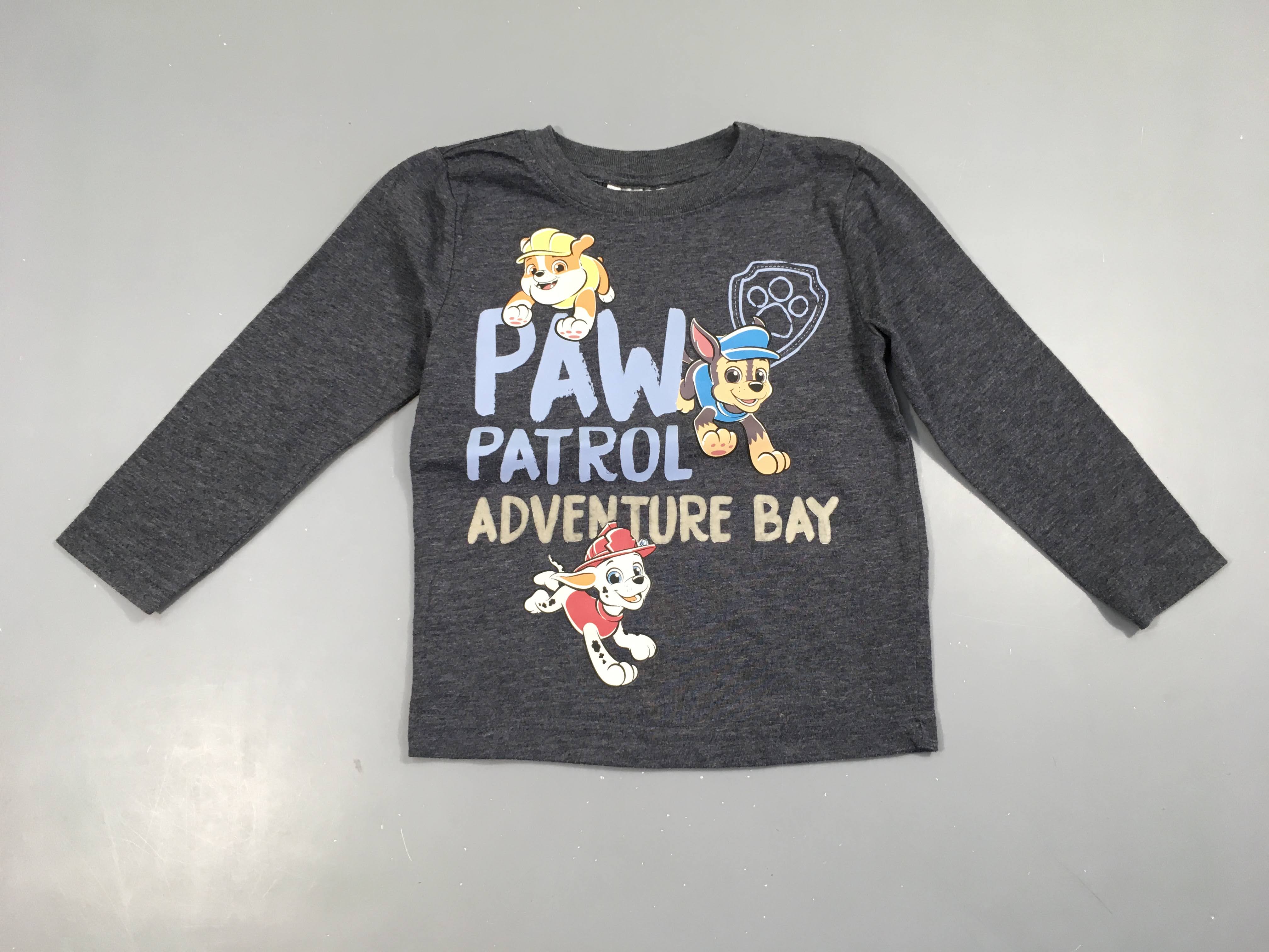 T-shirt m.l gris foncé chiné Pat patrouille