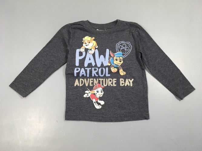 T-shirt m.l gris foncé chiné Pat patrouille, moins cher chez Petit Kiwi