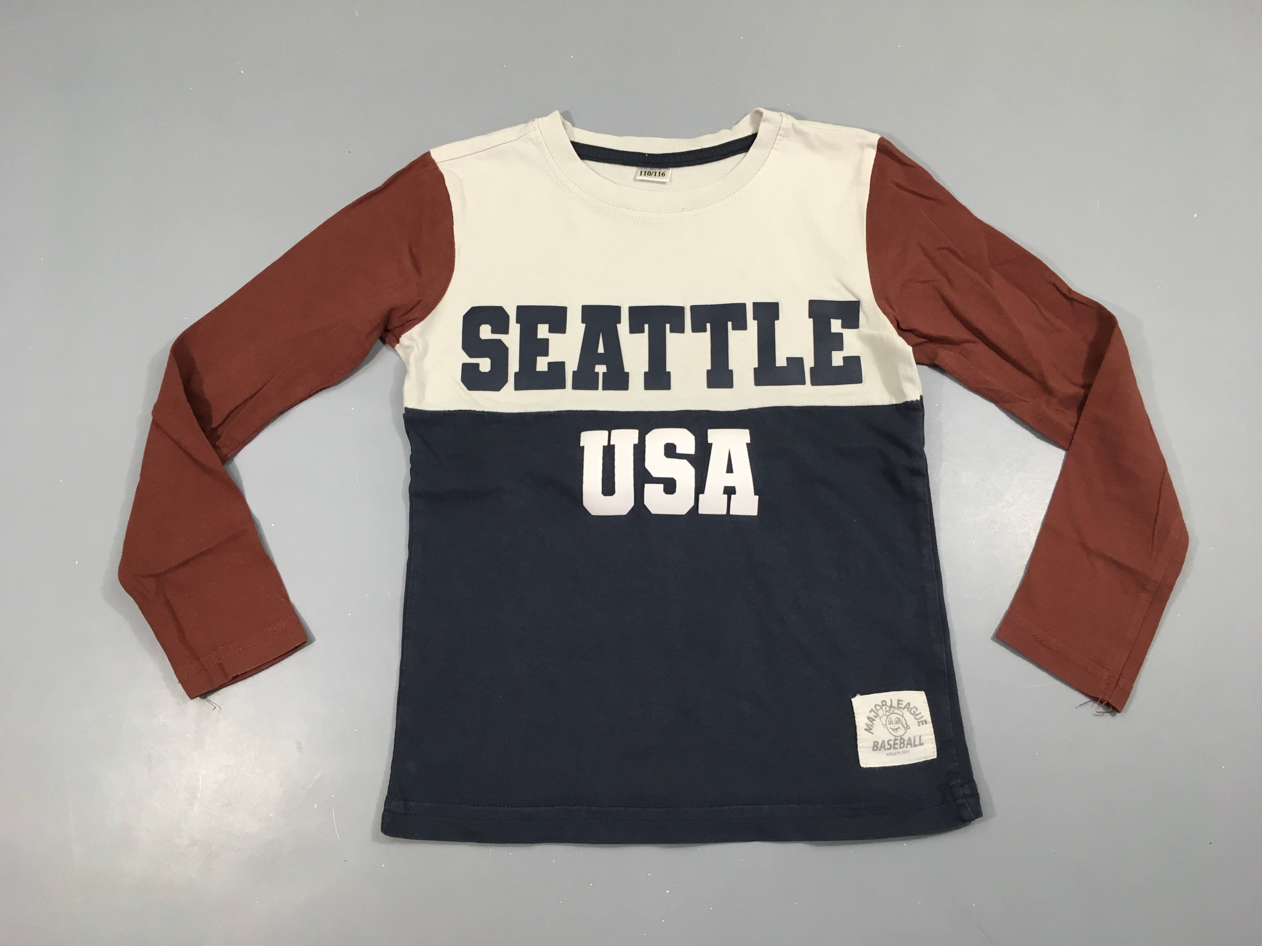 T-shirt m.l bleu-brun-beige Seattle