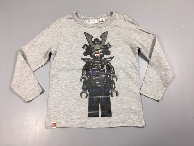 T-shirt m.l gris chiné NinjaGo Légèrement bouloché, moins cher chez Petit Kiwi
