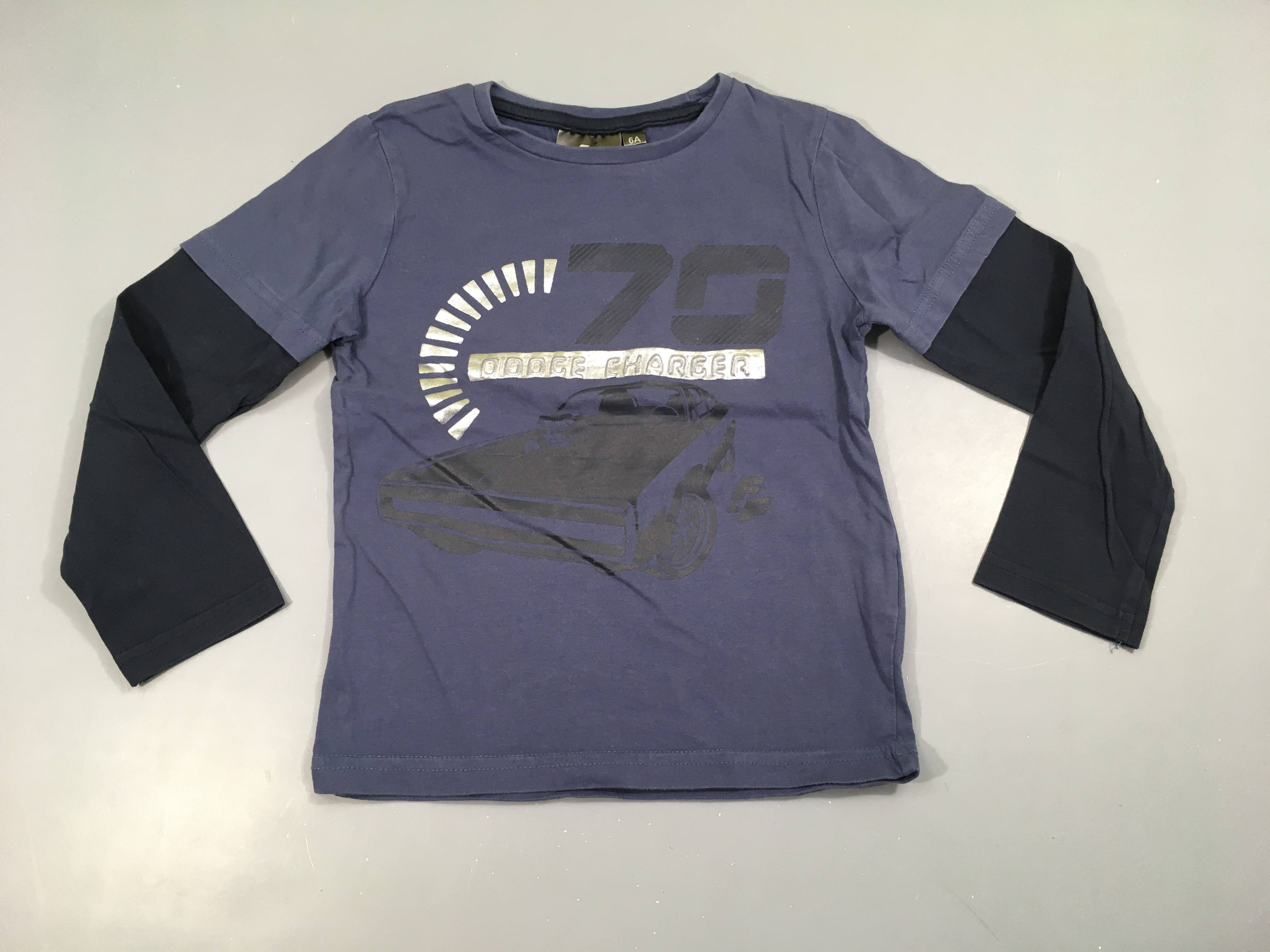 T-shirt m.l bleu foncé voiture