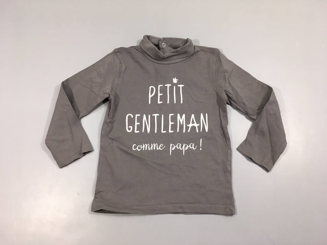 T-shirt m.l col roulé gris Petit, moins cher chez Petit Kiwi