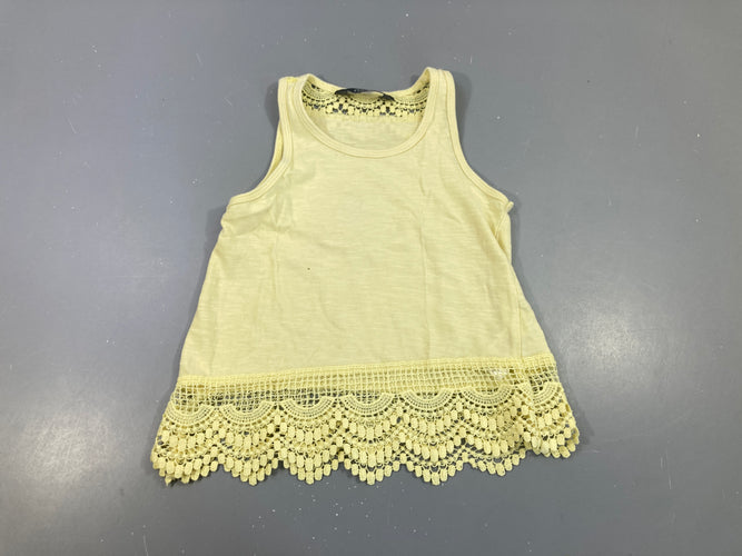 T-shirt s.m jaune flammé bas crochet, moins cher chez Petit Kiwi