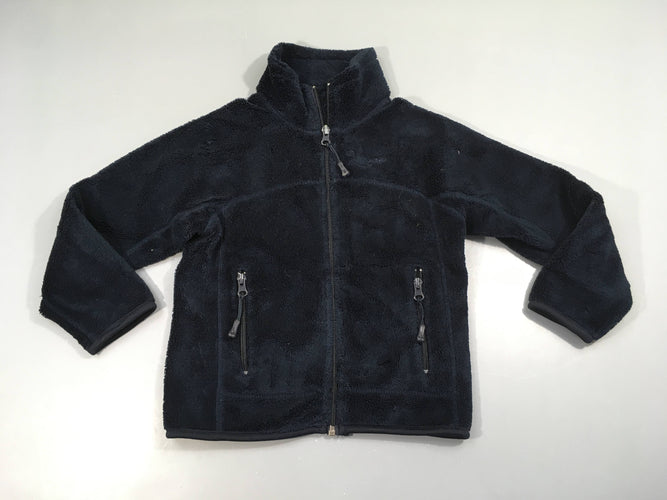 Pull velours zippé bleu foncé Nirvana, moins cher chez Petit Kiwi