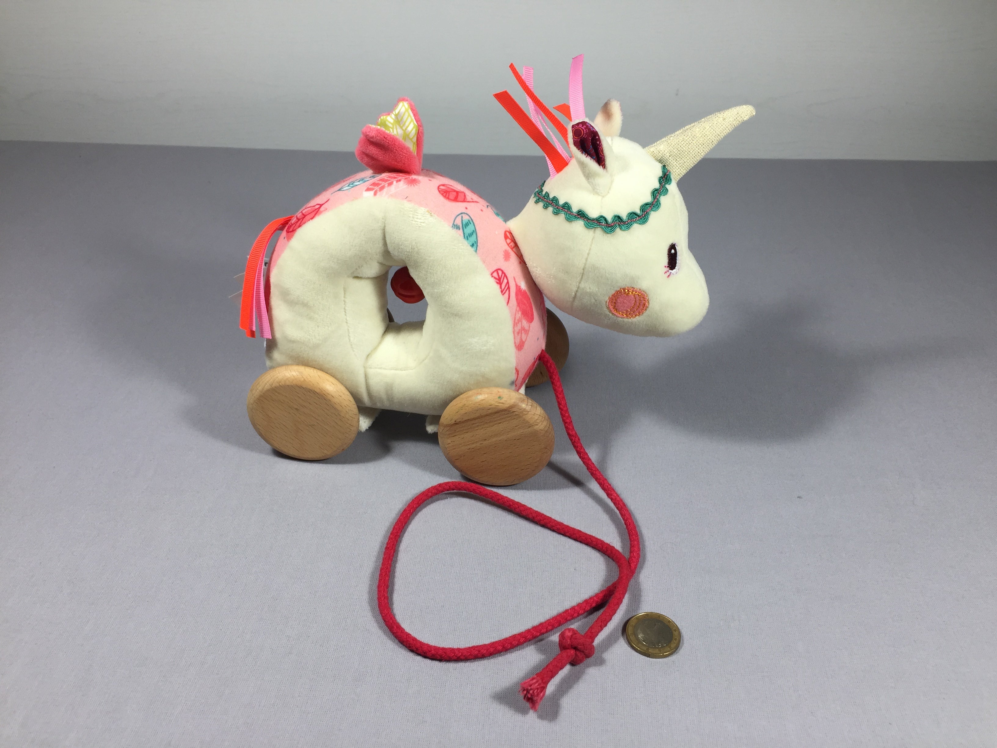 Peluche à tirer - Louise la licorne