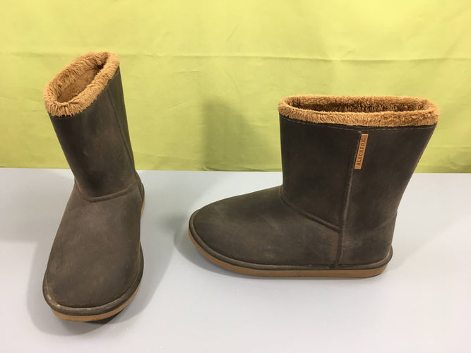 Bottes de pluie fourrées brunes Blackfox, 34-35, moins cher chez Petit Kiwi