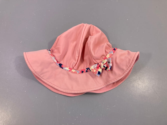 Chapeau rose clair bande fleurie noeud 52cm, moins cher chez Petit Kiwi
