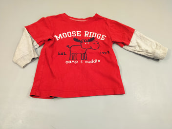 T-shirt m.l rouge et gris , élan 