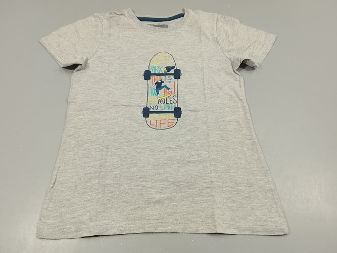 T-shirt m.c gris flammé, skateboard, moins cher chez Petit Kiwi