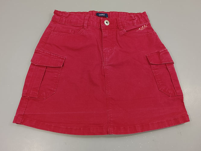 Jupe denim bordeaux, moins cher chez Petit Kiwi