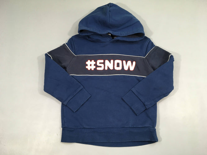 Sweat à capuche bleu Snow, moins cher chez Petit Kiwi