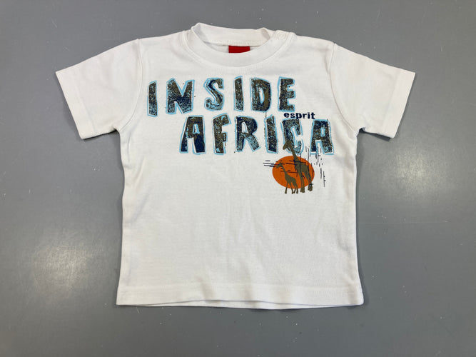 T-shirt m.c blanc africa, moins cher chez Petit Kiwi