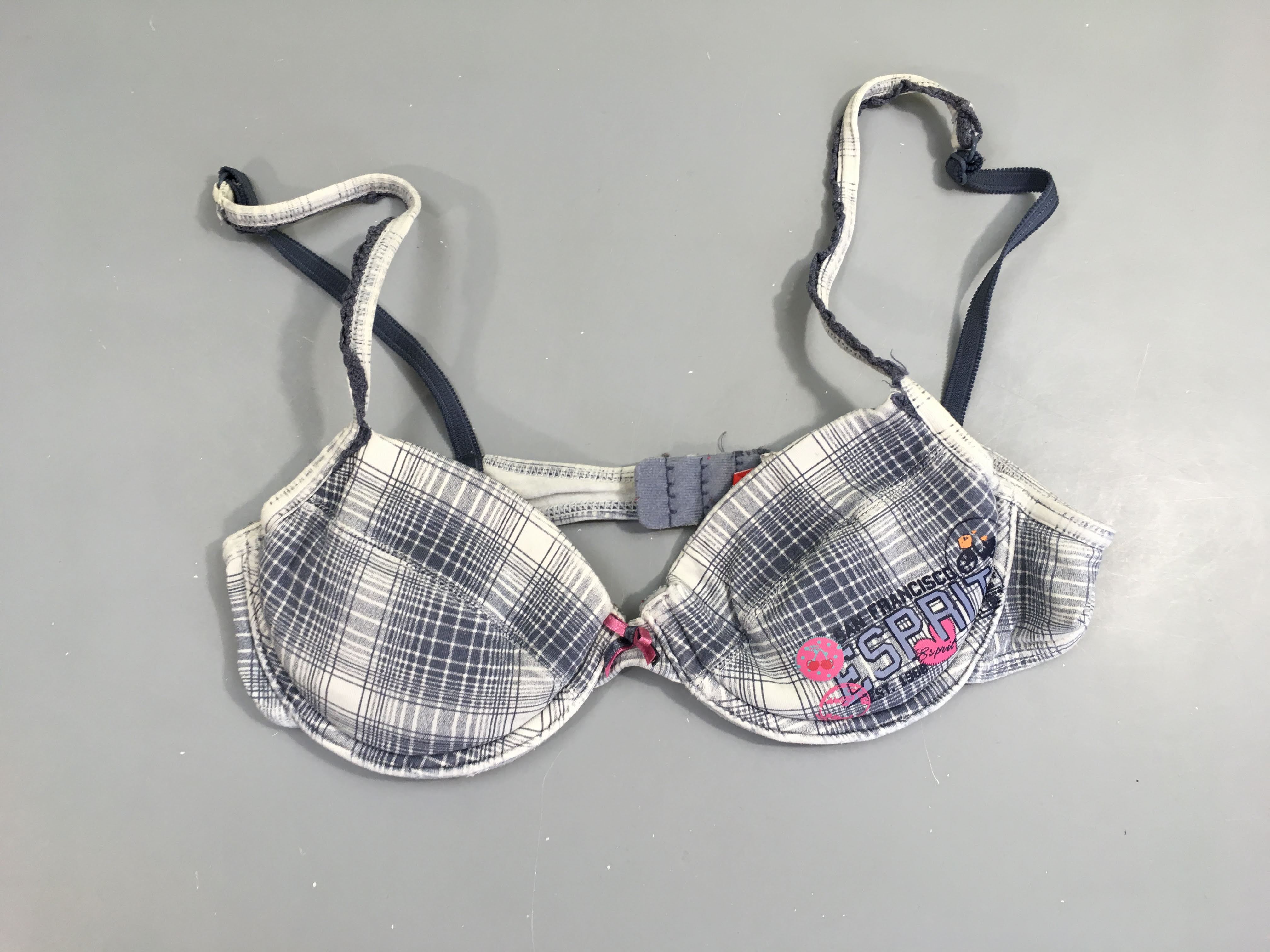 Soutien à carreaux bleu-blanc 75AA