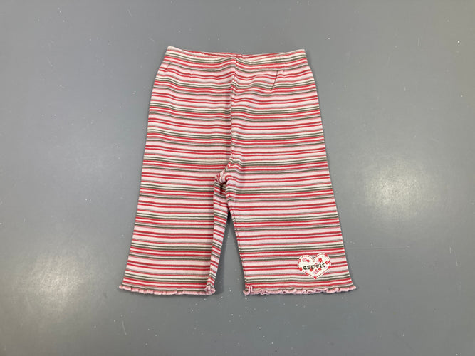 Pantalon jersey rayé blanc/rouge/brun esprit, moins cher chez Petit Kiwi