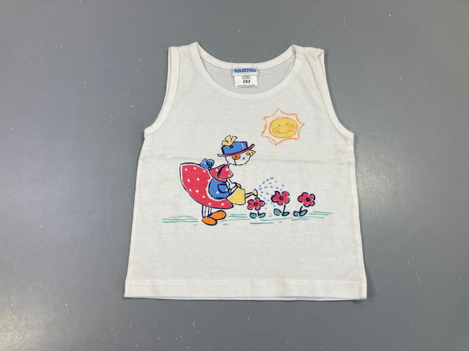 T-shirt s.m blanc fille fleurs, moins cher chez Petit Kiwi