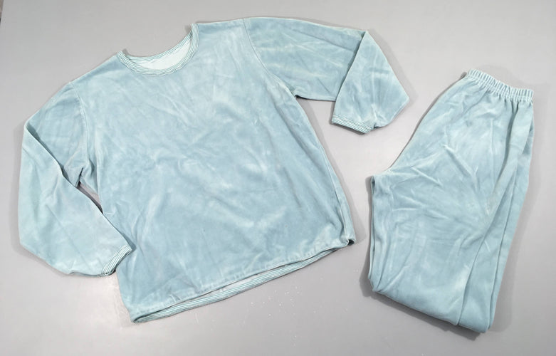 Pyjama 2pcs velours bleu, moins cher chez Petit Kiwi