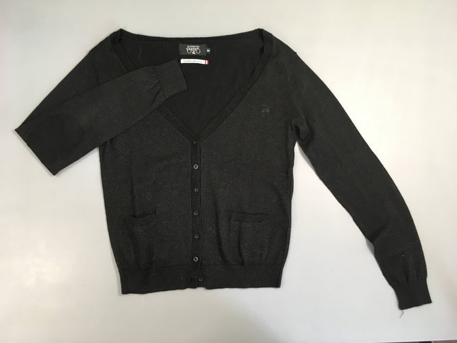 Gilet noir irisé Le temps des cerises, moins cher chez Petit Kiwi
