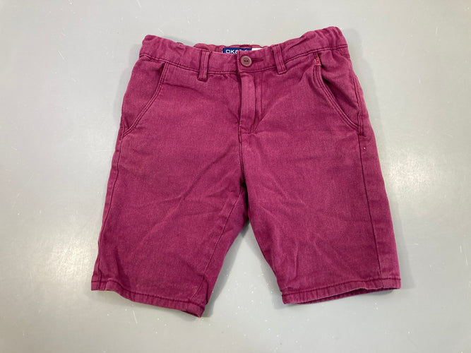 Bermuda slim chino bordeau, moins cher chez Petit Kiwi