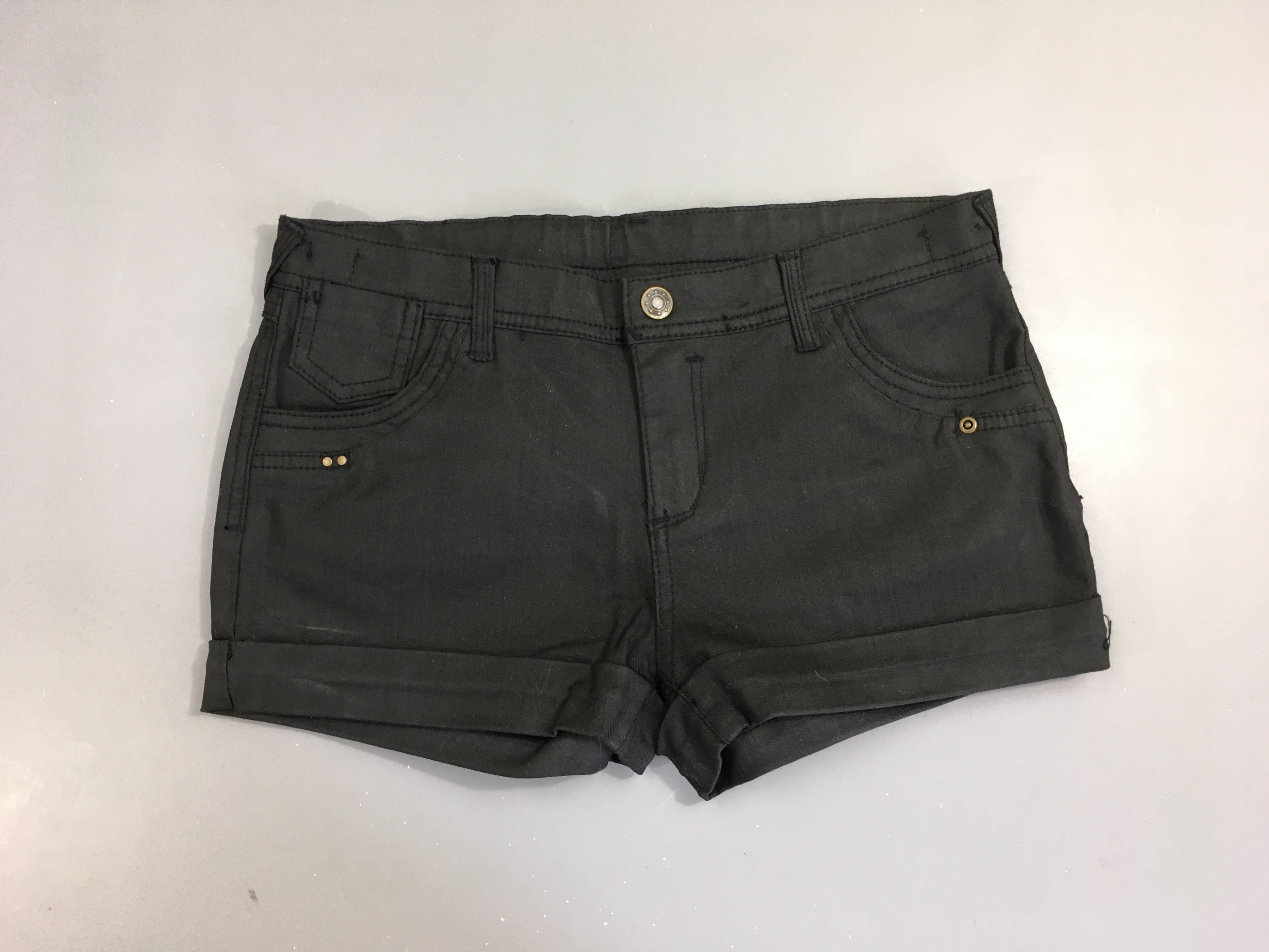 Short noir légèremet enduit Captain tortue