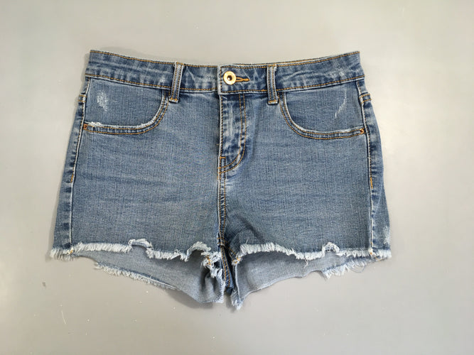 Short en jean effet effiloché 38, moins cher chez Petit Kiwi