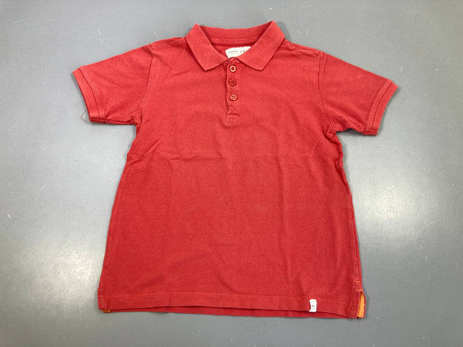 Polo m.c rouge orangé, moins cher chez Petit Kiwi