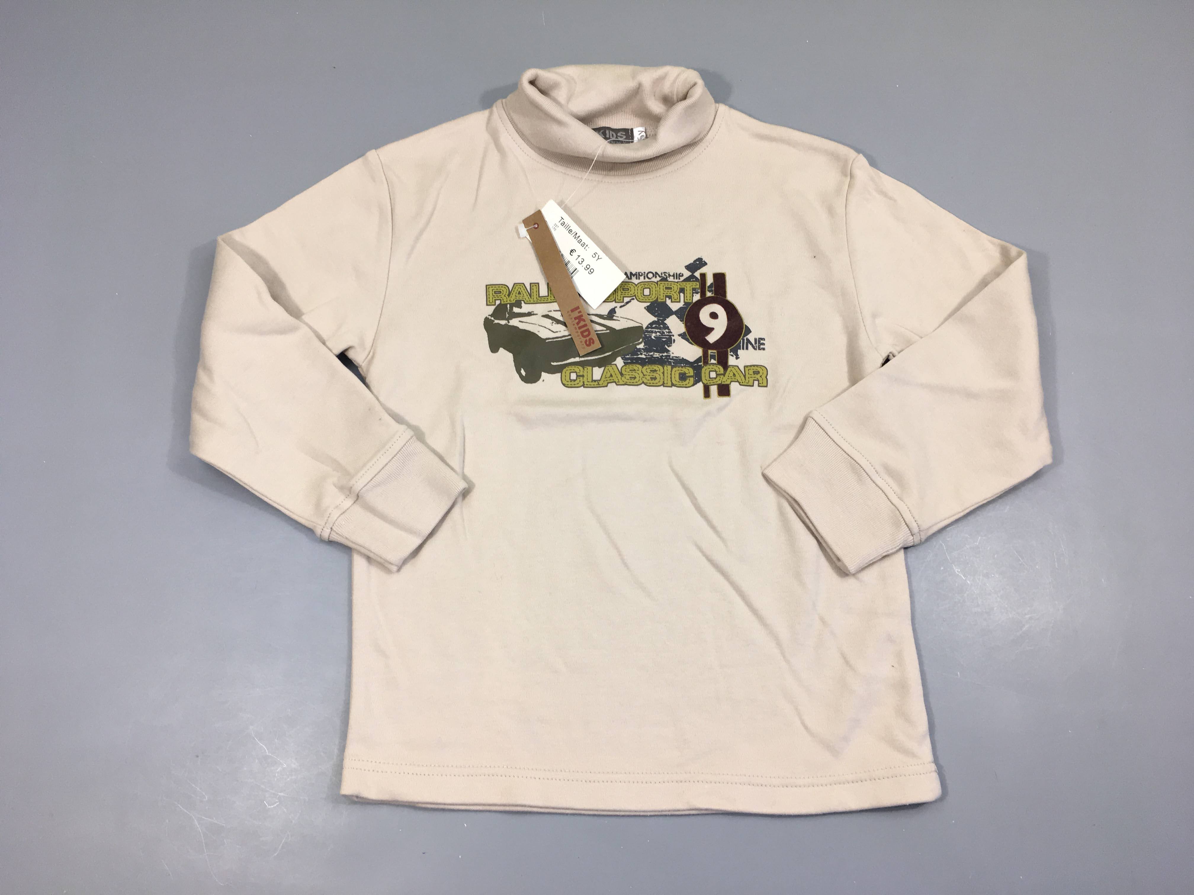 NEUF T-shirt col roulé beige auto