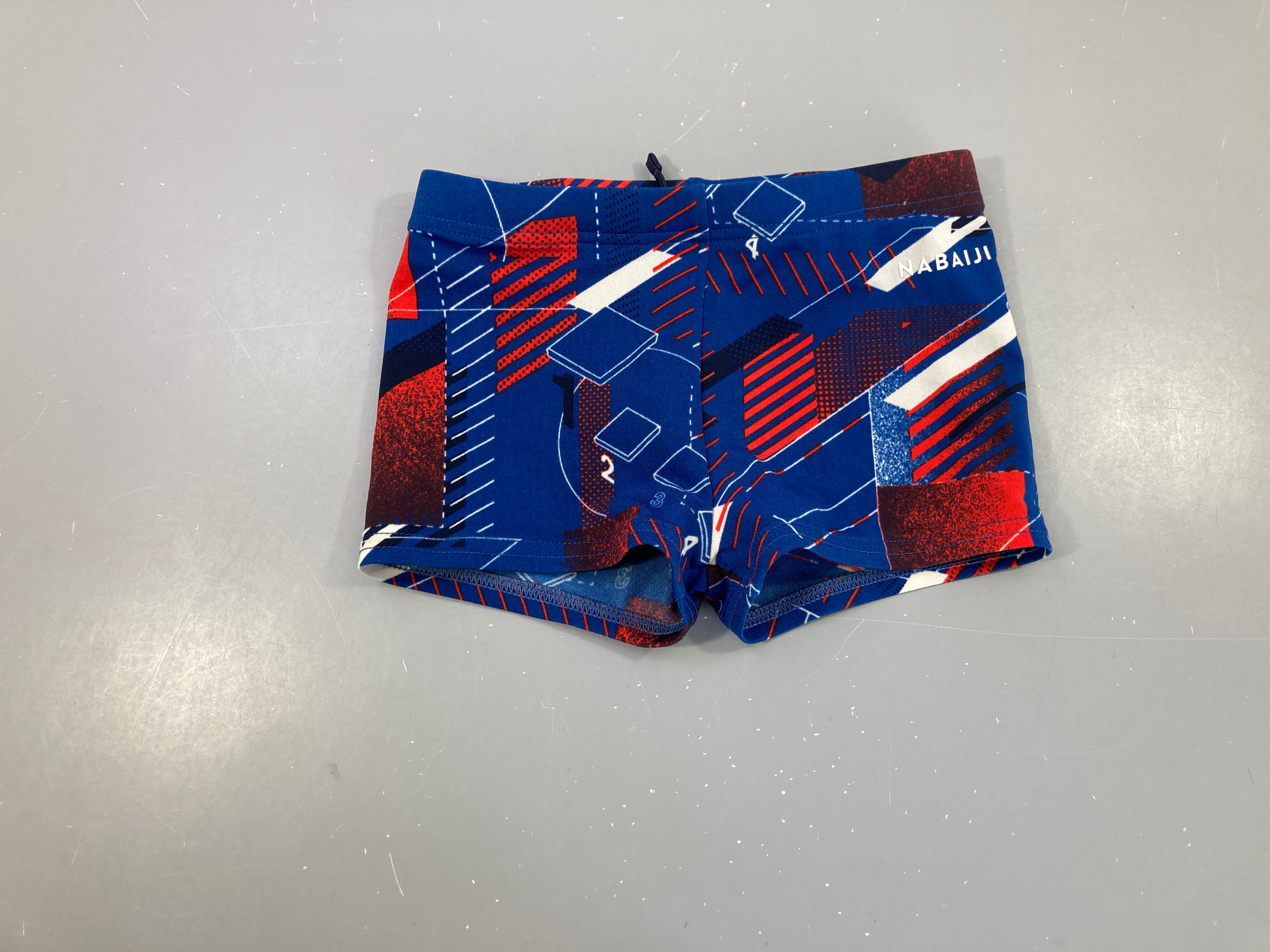 Maillot boxer bleu motifs Nabaiji