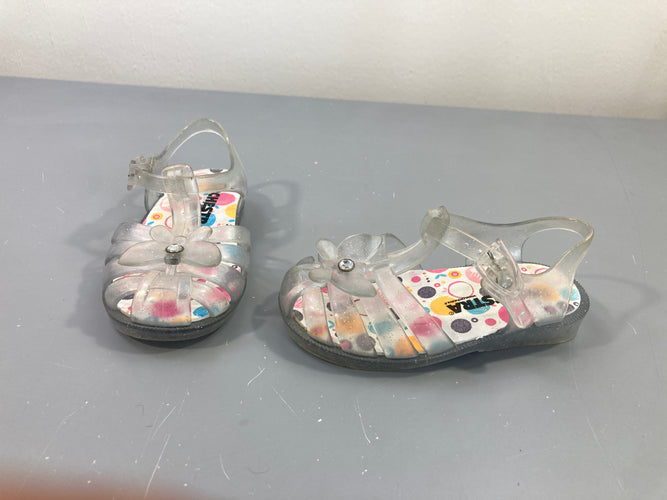 Sandales méduses transparentes paillettes, 26, moins cher chez Petit Kiwi