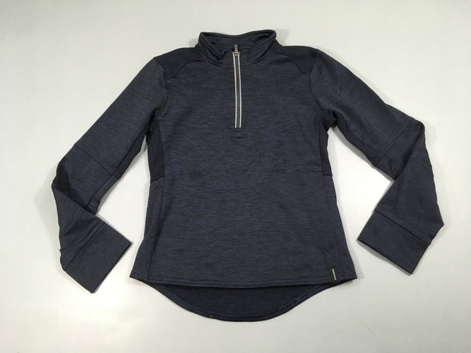 Sweat de sport bleu marine flammé, Fouganza, moins cher chez Petit Kiwi