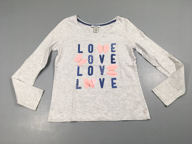 T-shirt m.l gris chiné Love tulle, moins cher chez Petit Kiwi