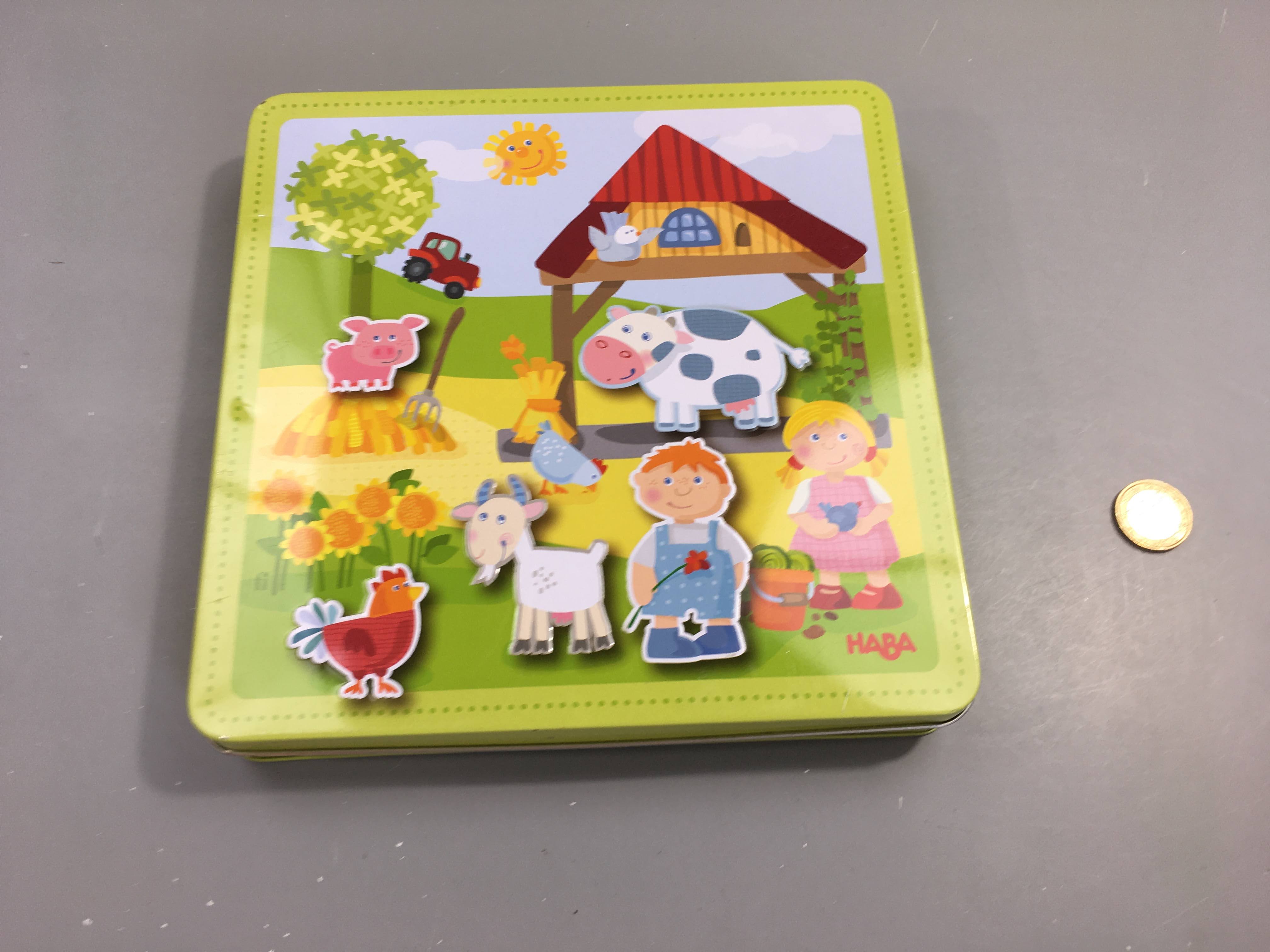 Boite de jeu magnétique la ferme de Pierre et Pauline, manque 5 magnets et 2 abimés