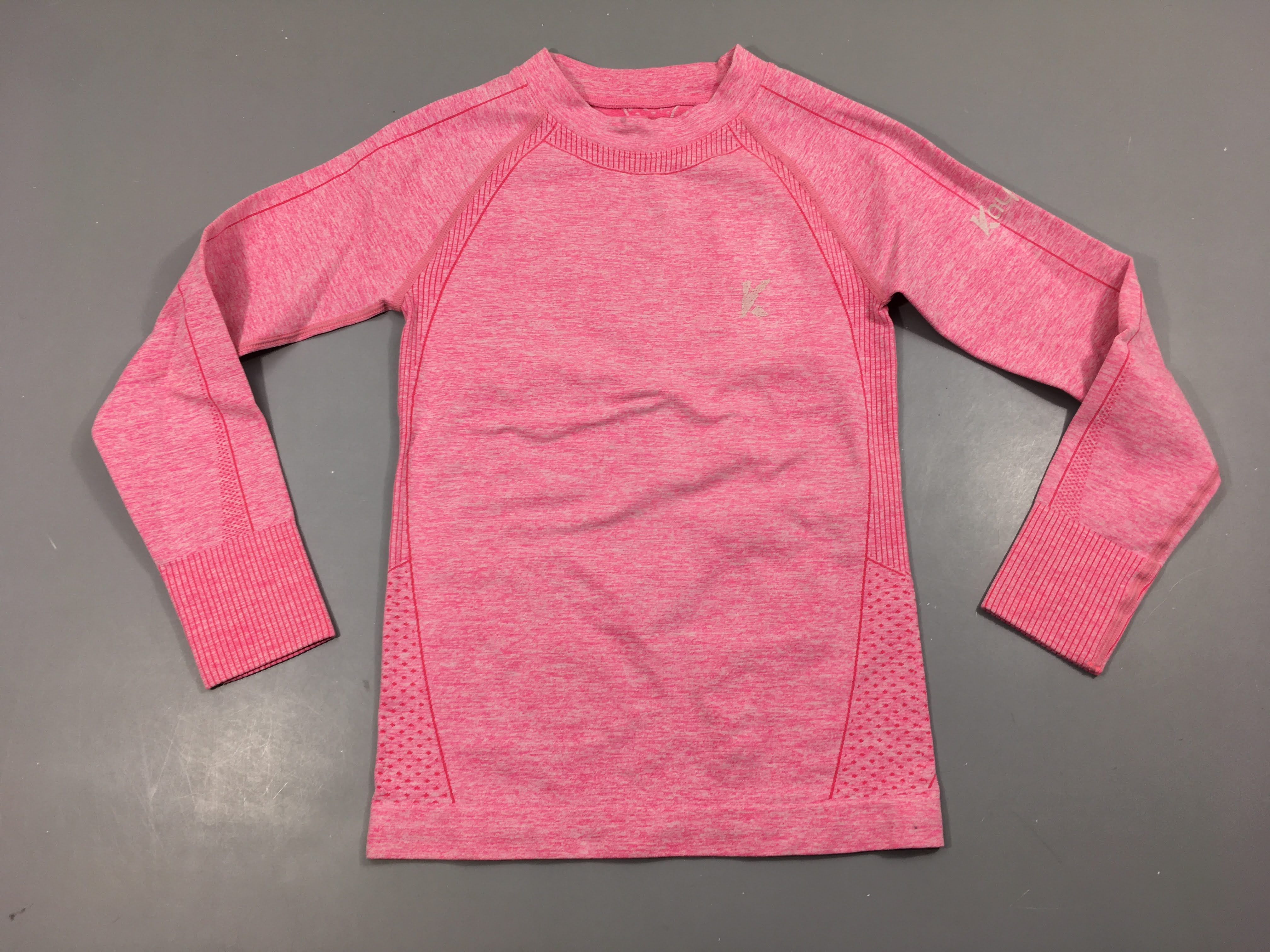 T-shirt m.l de sport rose chiné Kaytan
