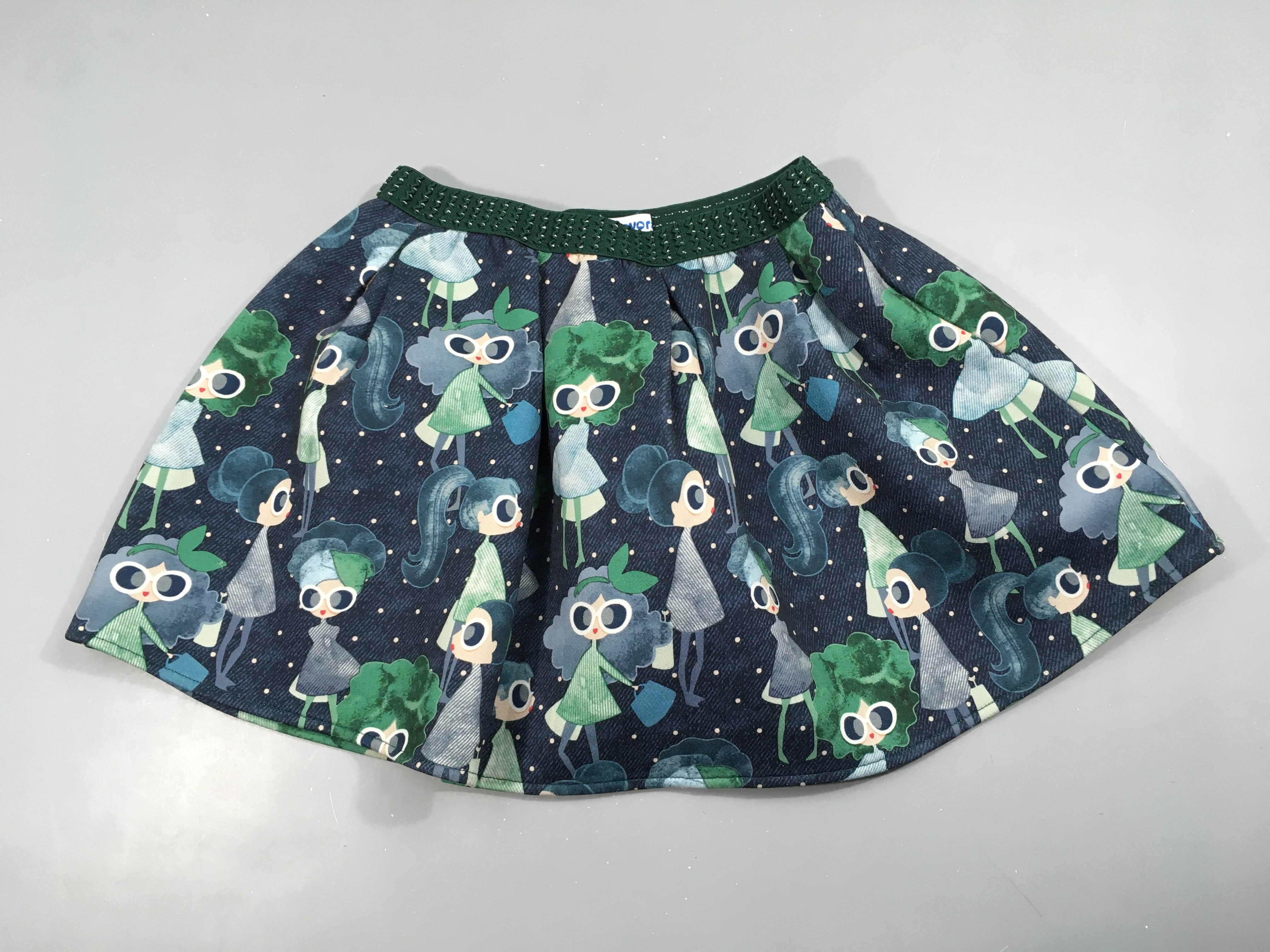 Jupe molleton bleu filles