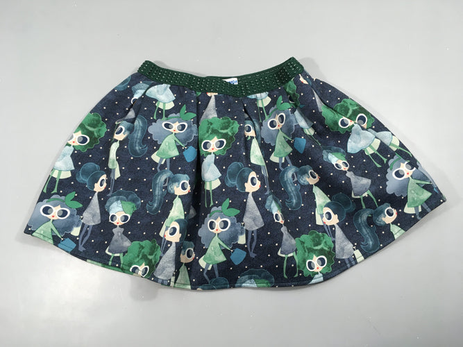 Jupe molleton bleu filles, moins cher chez Petit Kiwi