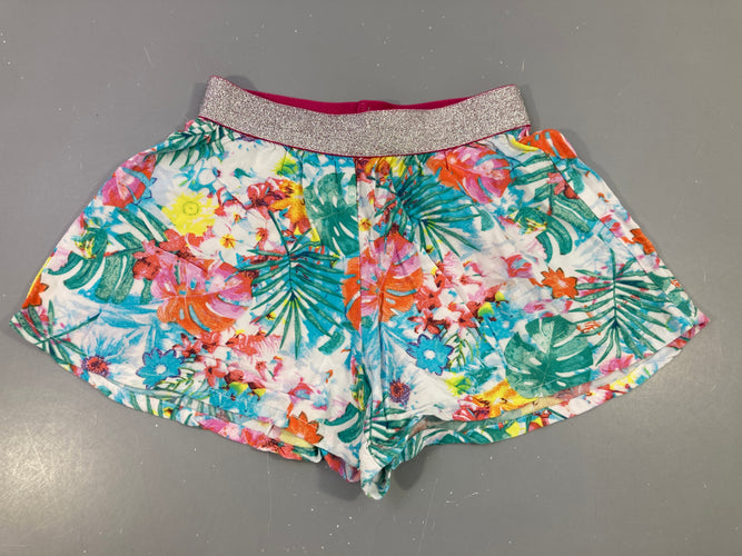 Short jersey blanc feuillage taille grise irisée, moins cher chez Petit Kiwi
