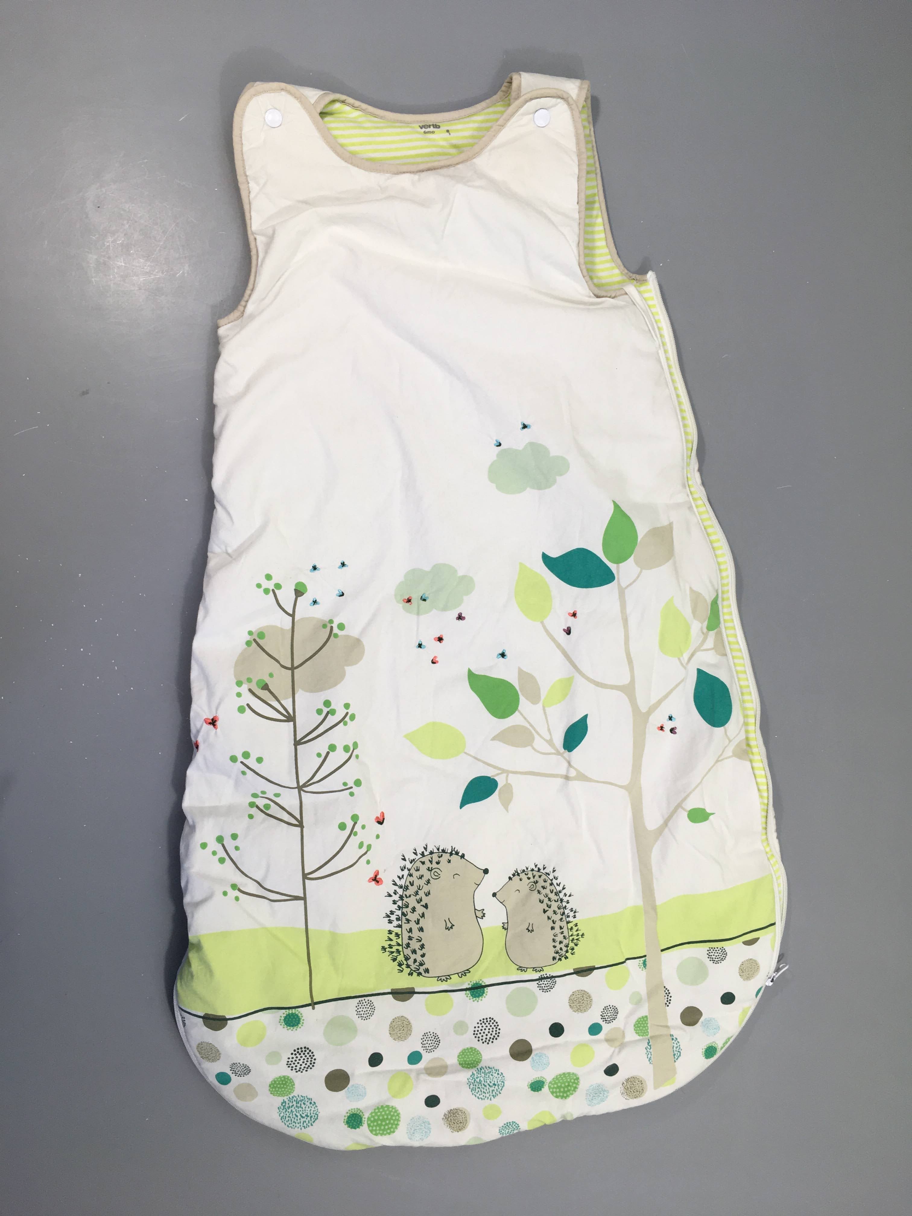 Sac de couchage  blanc-vert Hérissons