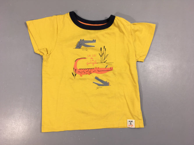 T-shirt m.c jaune croco Cadet rousselle, moins cher chez Petit Kiwi