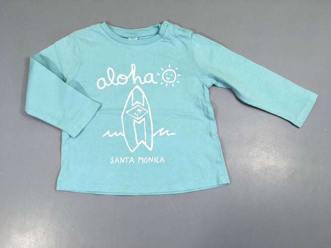 T-shirt m.l bleu clair Aloha, moins cher chez Petit Kiwi