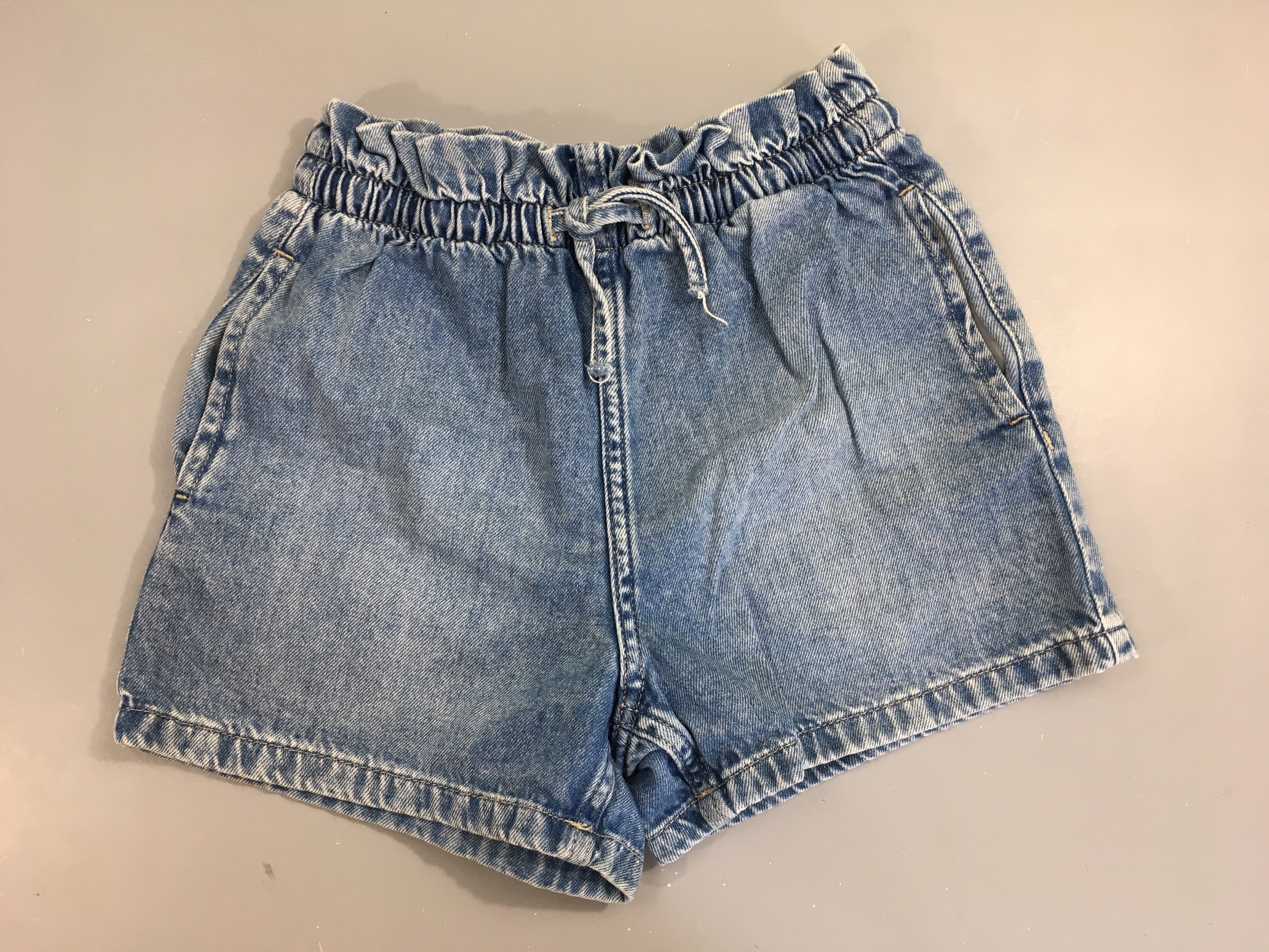 Short en jean taille élastiquée