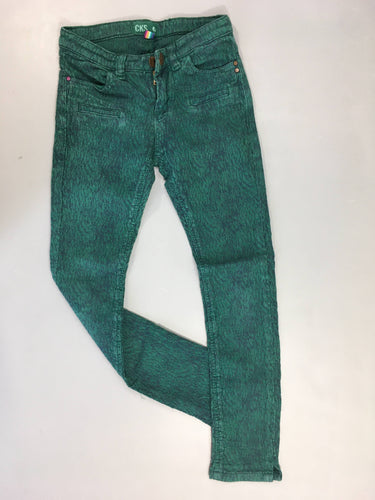 Pantalon vert/bleu foncé, moins cher chez Petit Kiwi
