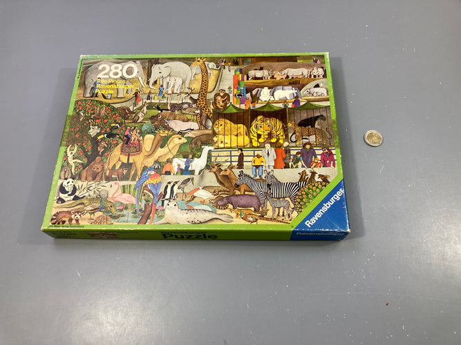 Complet, Puzzle animaux du zoo, 280 pcs,  boîte un peu usée, moins cher chez Petit Kiwi