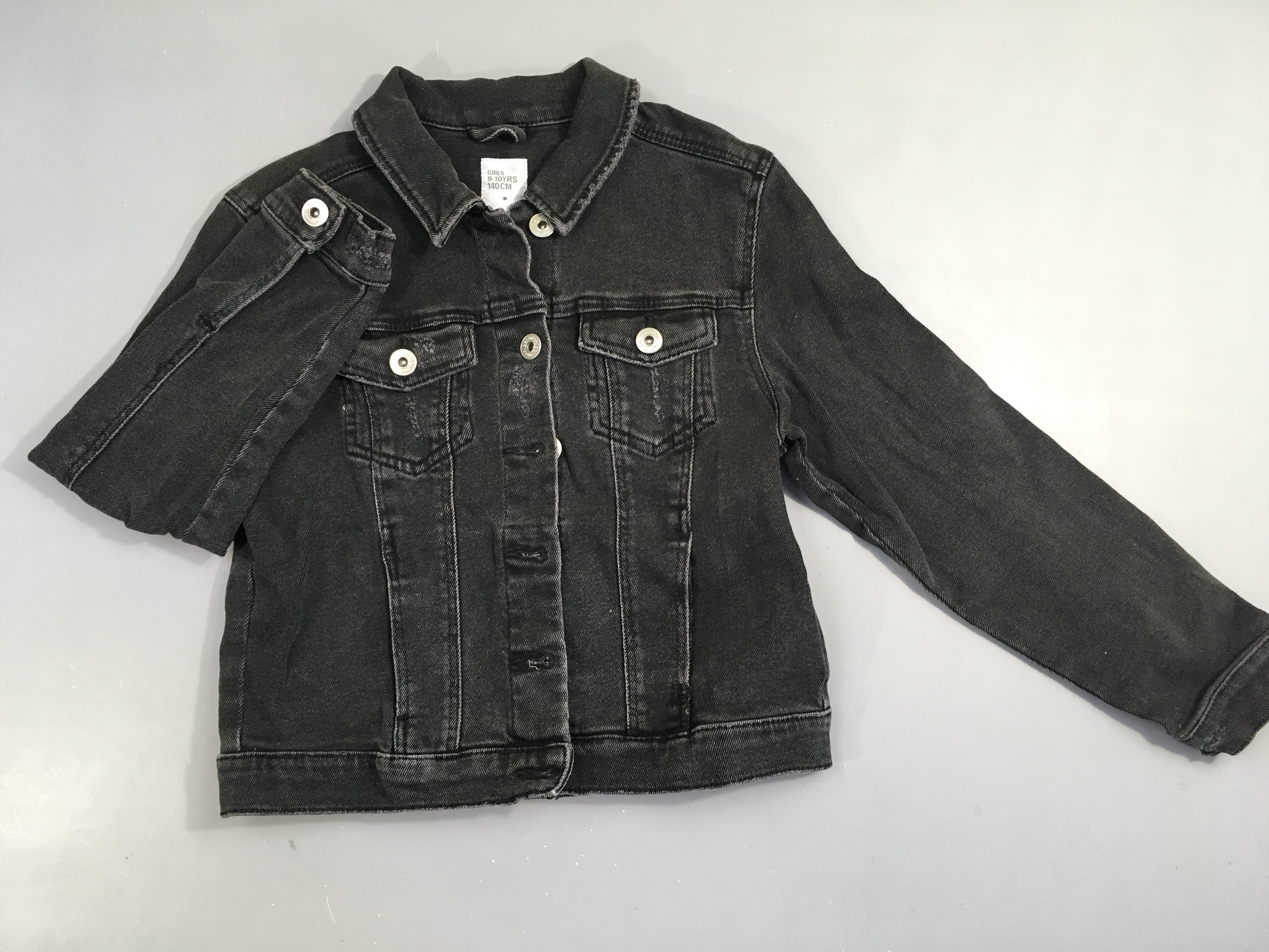 Veste en jean noir