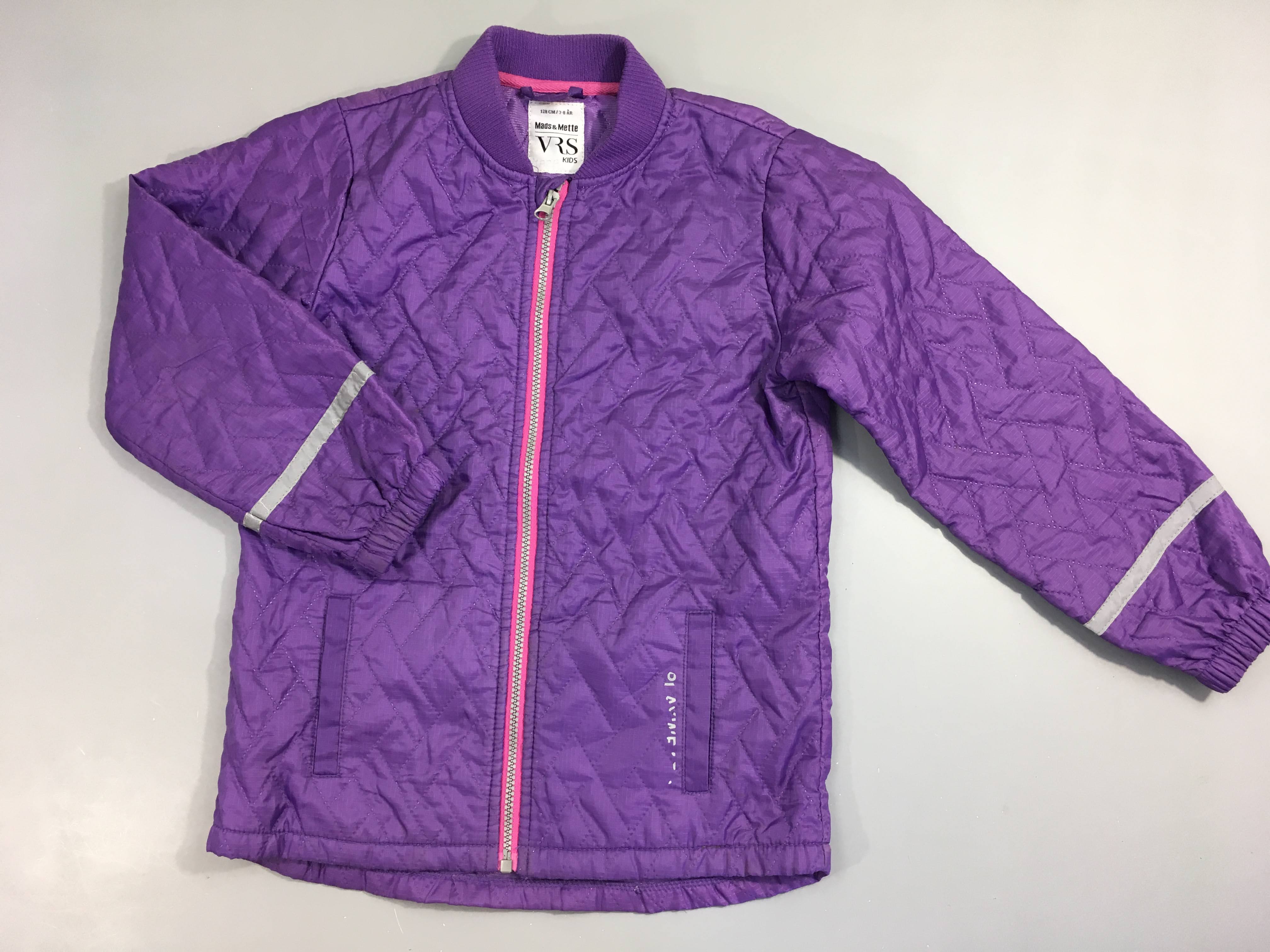 Veste zippée matelassée mauve