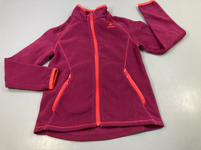 Polar zippé mauve, rose, moins cher chez Petit Kiwi