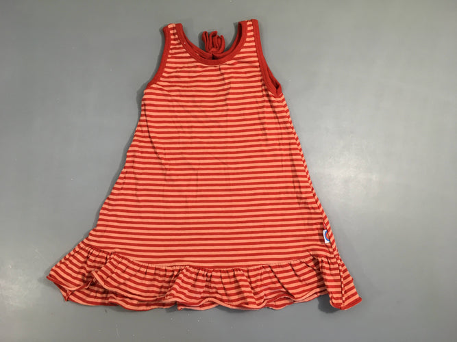 Robe s.m jersey rose rayé rouge Bifrost, moins cher chez Petit Kiwi