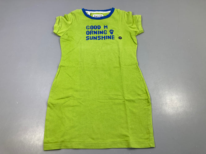 Robe nuit m.c Nightlife vert et bleu "Good morning Sunshine" (petites taches à l'avant), moins cher chez Petit Kiwi
