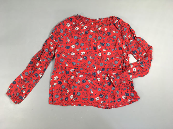 Blouse m.l rouge fleurie boutons, moins cher chez Petit Kiwi