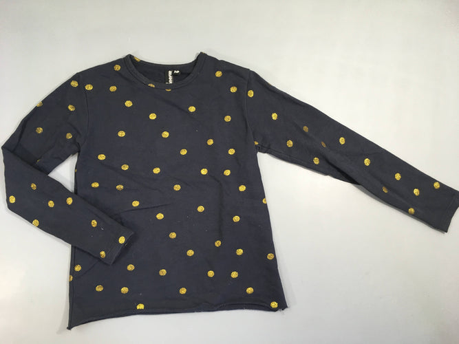 T-shirt m.l épais bleu foncé pois dorés danefae, moins cher chez Petit Kiwi