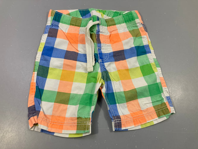 Bermuda à carreaux multicolore, moins cher chez Petit Kiwi
